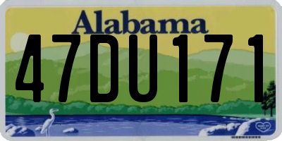 AL license plate 47DU171
