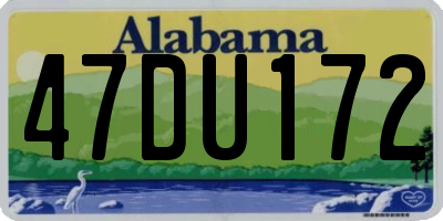 AL license plate 47DU172