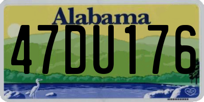 AL license plate 47DU176