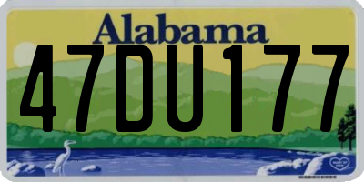 AL license plate 47DU177