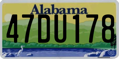 AL license plate 47DU178