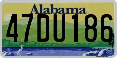 AL license plate 47DU186