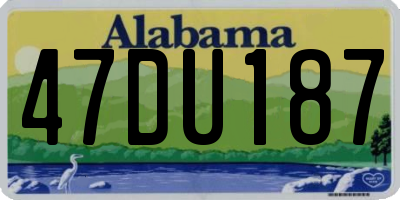 AL license plate 47DU187