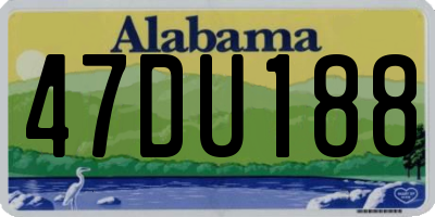 AL license plate 47DU188