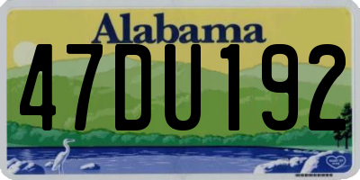 AL license plate 47DU192