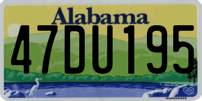AL license plate 47DU195