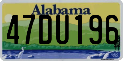 AL license plate 47DU196