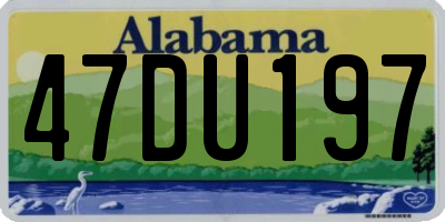AL license plate 47DU197