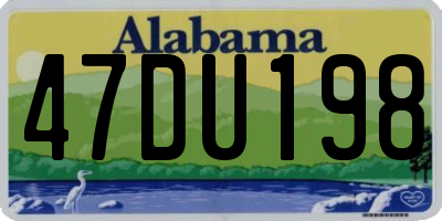 AL license plate 47DU198