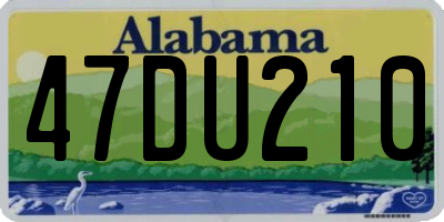 AL license plate 47DU210