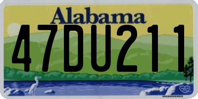 AL license plate 47DU211