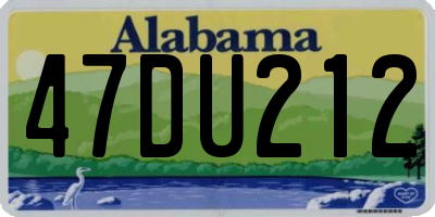 AL license plate 47DU212