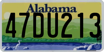AL license plate 47DU213