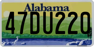 AL license plate 47DU220