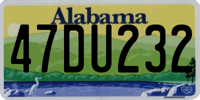 AL license plate 47DU232