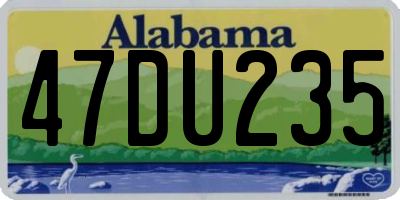 AL license plate 47DU235