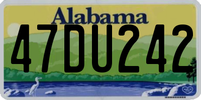 AL license plate 47DU242