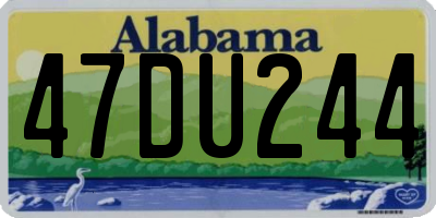 AL license plate 47DU244