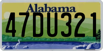 AL license plate 47DU321