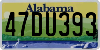 AL license plate 47DU393
