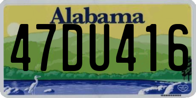 AL license plate 47DU416