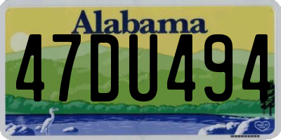 AL license plate 47DU494