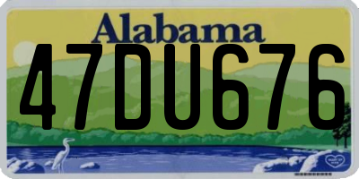 AL license plate 47DU676