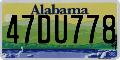 AL license plate 47DU778