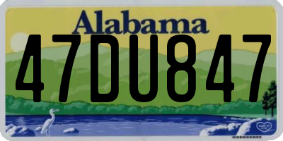 AL license plate 47DU847