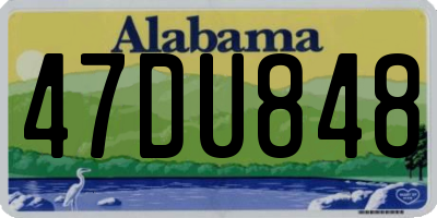 AL license plate 47DU848