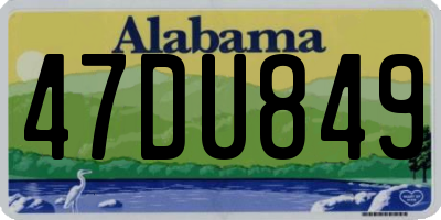 AL license plate 47DU849
