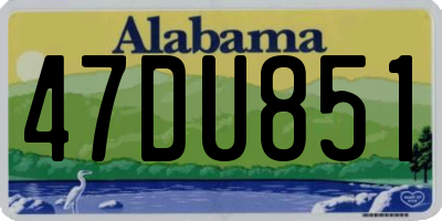 AL license plate 47DU851
