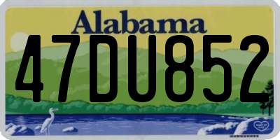 AL license plate 47DU852
