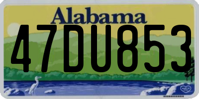 AL license plate 47DU853