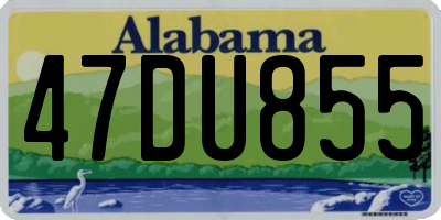 AL license plate 47DU855