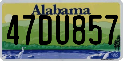 AL license plate 47DU857