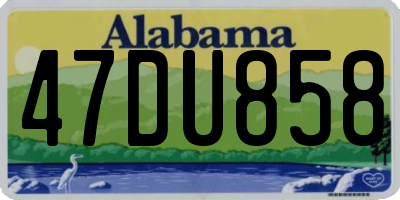 AL license plate 47DU858