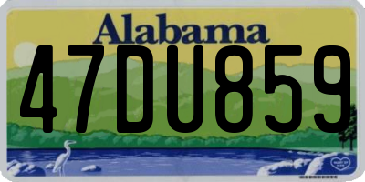 AL license plate 47DU859