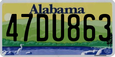 AL license plate 47DU863