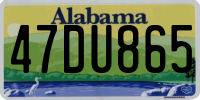 AL license plate 47DU865