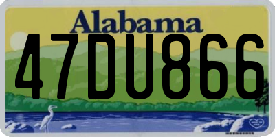 AL license plate 47DU866