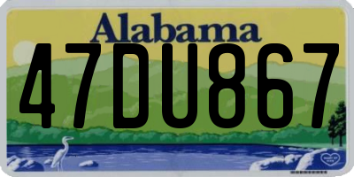 AL license plate 47DU867