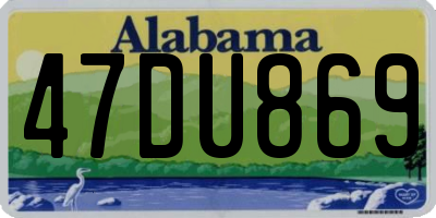 AL license plate 47DU869