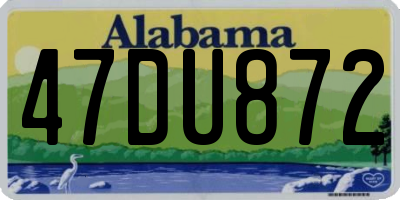 AL license plate 47DU872