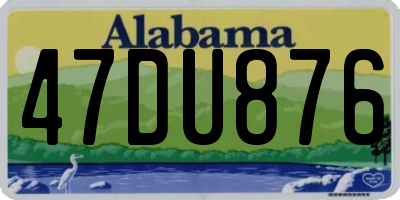 AL license plate 47DU876