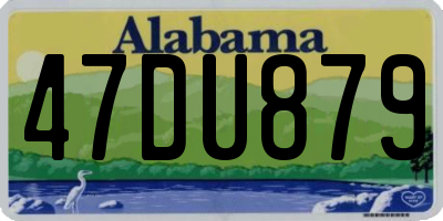AL license plate 47DU879