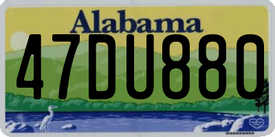 AL license plate 47DU880