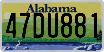 AL license plate 47DU881