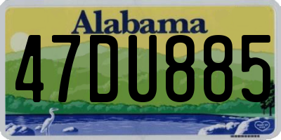 AL license plate 47DU885