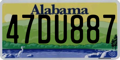 AL license plate 47DU887